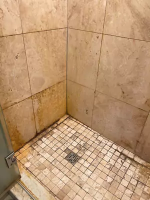 dirty shower before opt